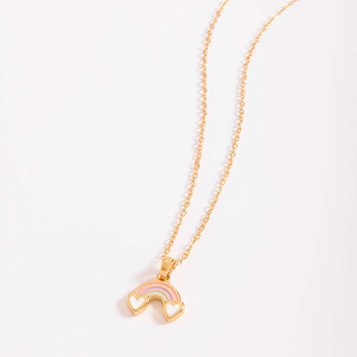 Collar Con Dije de Arcoiris Con Baños de Oro 18k