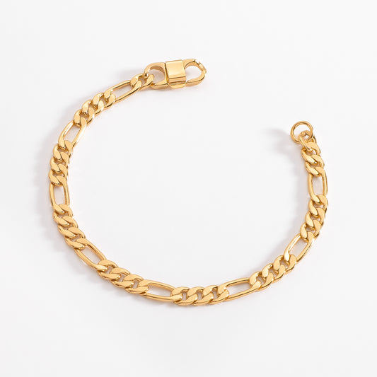 Esclava en baño de oro 18k con eslabones elegantes