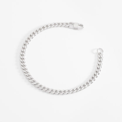Pulsera clásica eslabones de platino estilo elegante