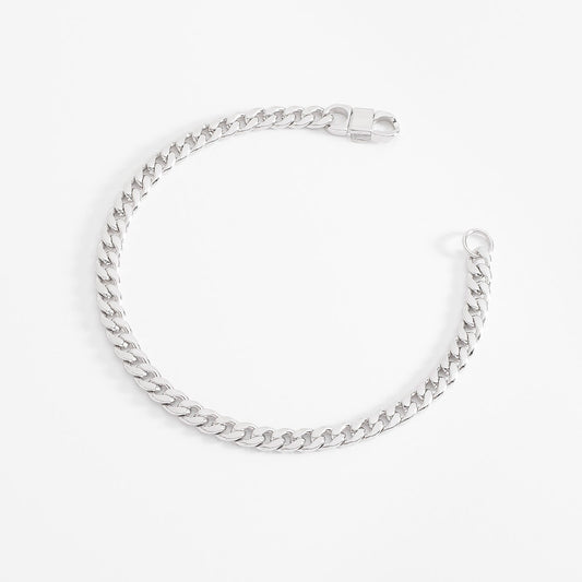Pulsera clásica eslabones de platino estilo elegante