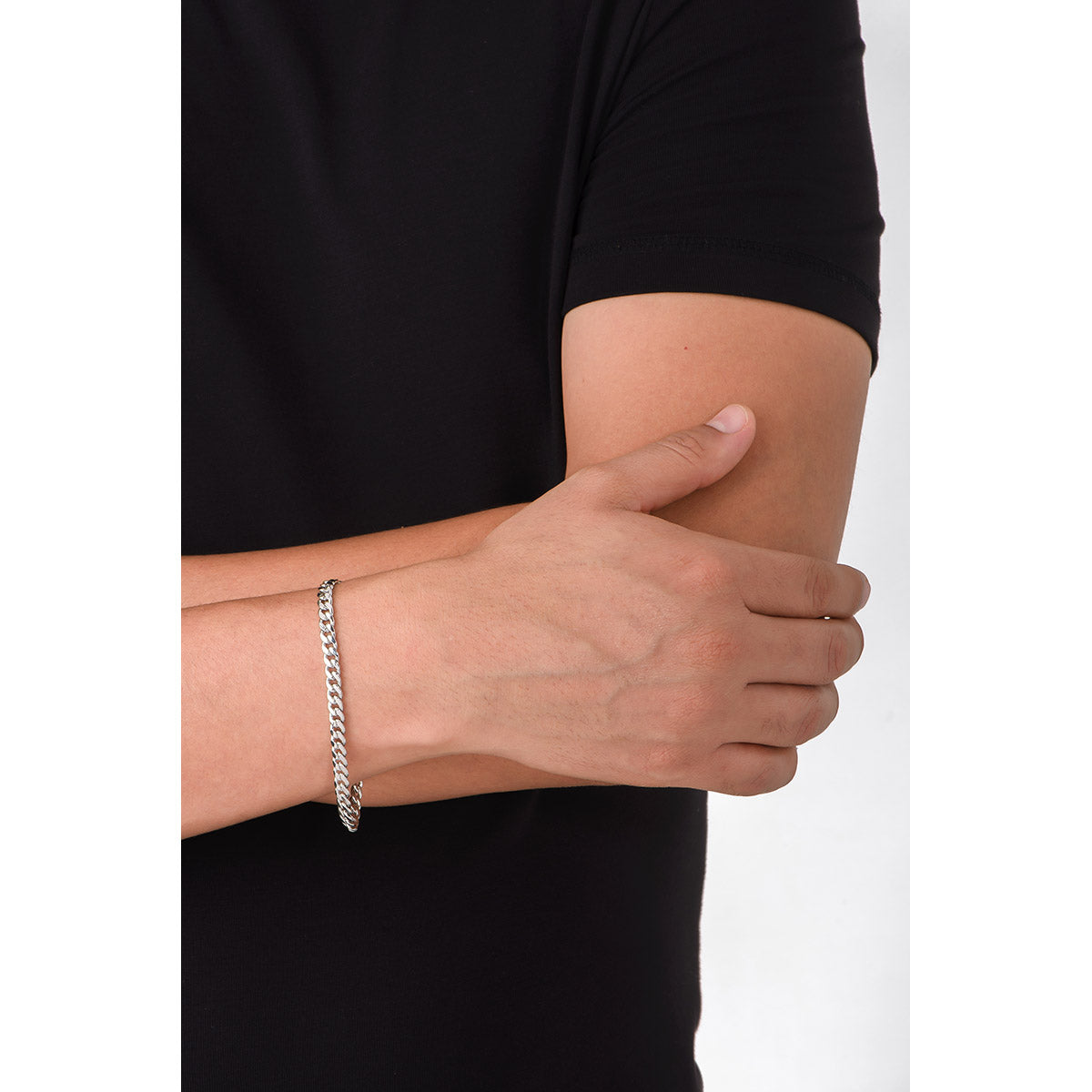 Pulsera clásica eslabones de platino estilo elegante