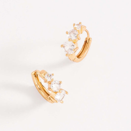 Anillo en baño de cobalto con diseño circular y cristales Diamonice, elegante y moderno.