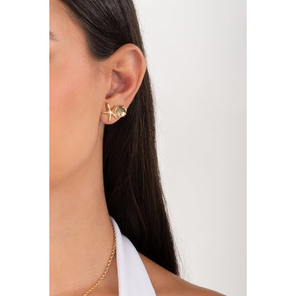 Aretes en baño de oro diseño estrella de mar