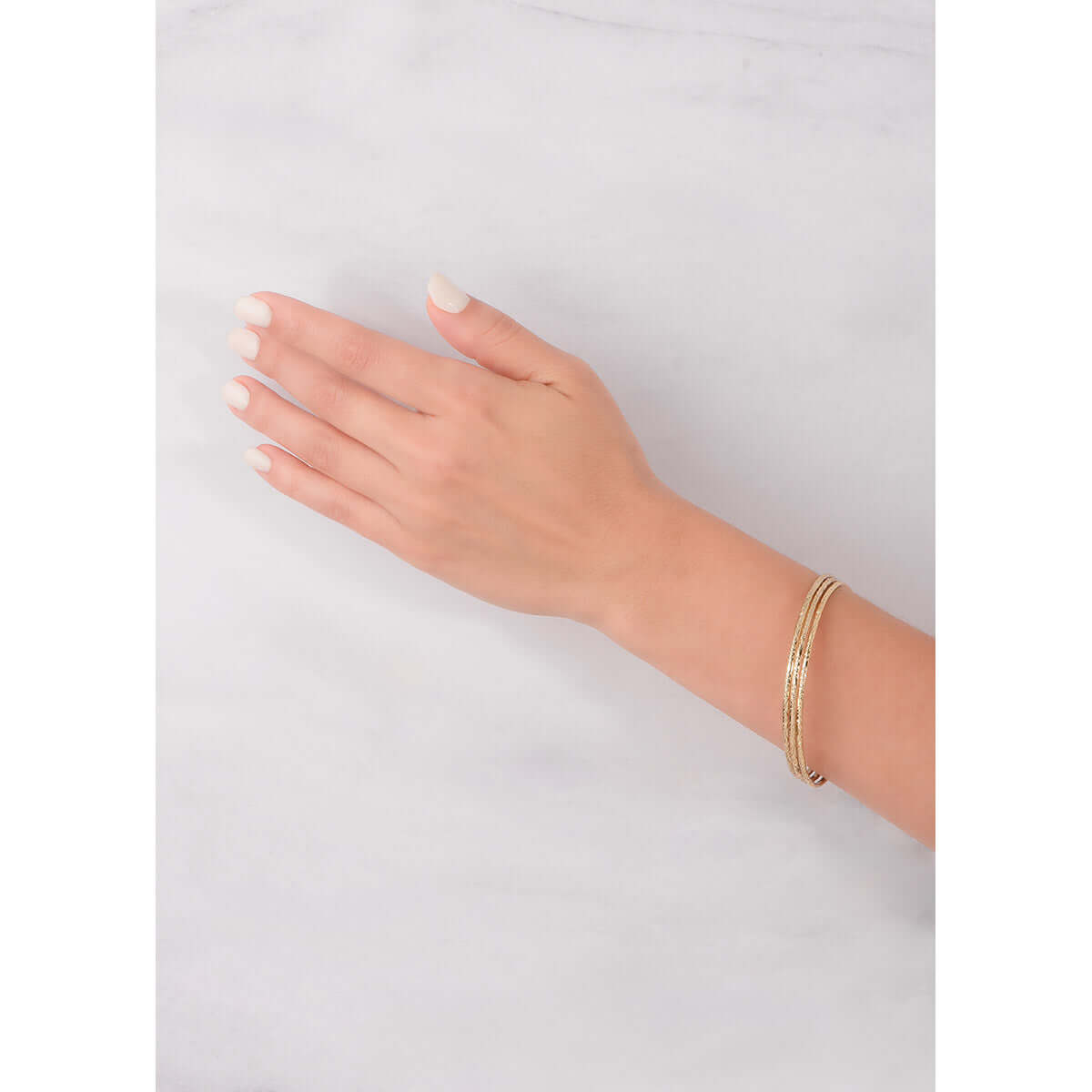 Set de 3 Pulseras Baño de Oro 18k Talla Grande