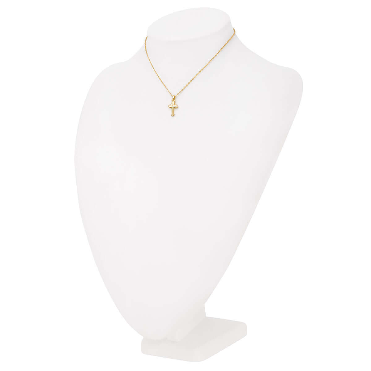 Collar en Baño de Oro con Dije Cruz Diseño Elegante