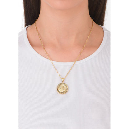 Collar San Judas Tadeo en Oro 18k con Dije Circular