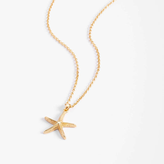 Collar con Baños de Oro con Diseño de Estrella de Mar